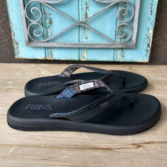NWoT Flojos' Women Flip-Flop Sandals Slip On Pool Non Slip Thongs Sz 6 $40 5C194 - Picture 2 of 3